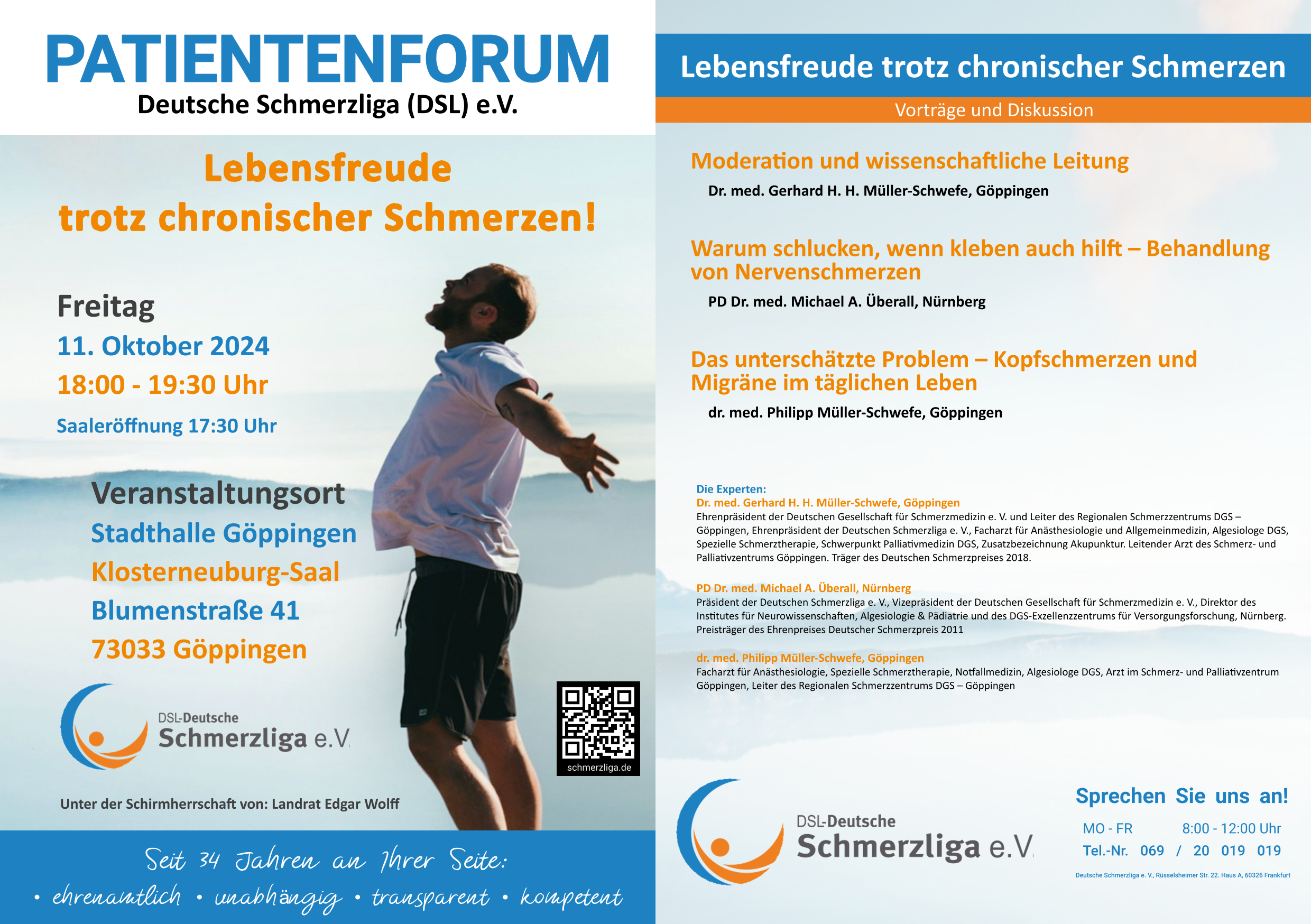 Patientenforum – Lebensfreude trotz chronischer Schmerzen!
